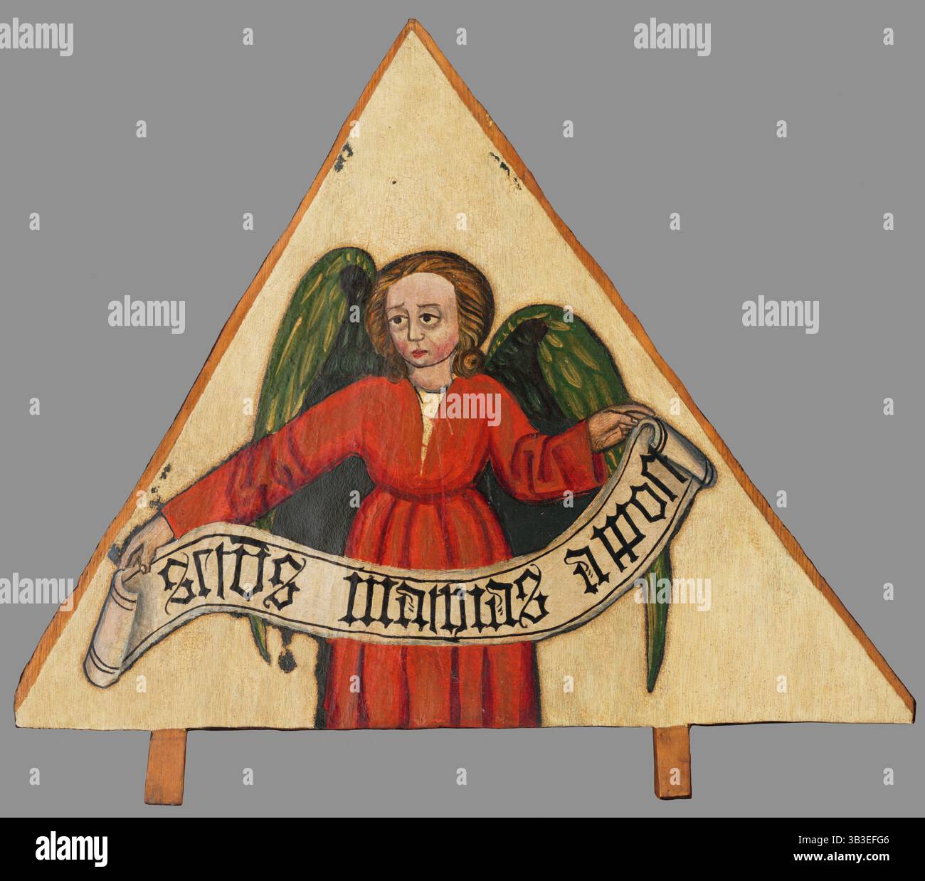 Frammento oltára-atribút evanjelistu, 1401-1500. Foto Stock