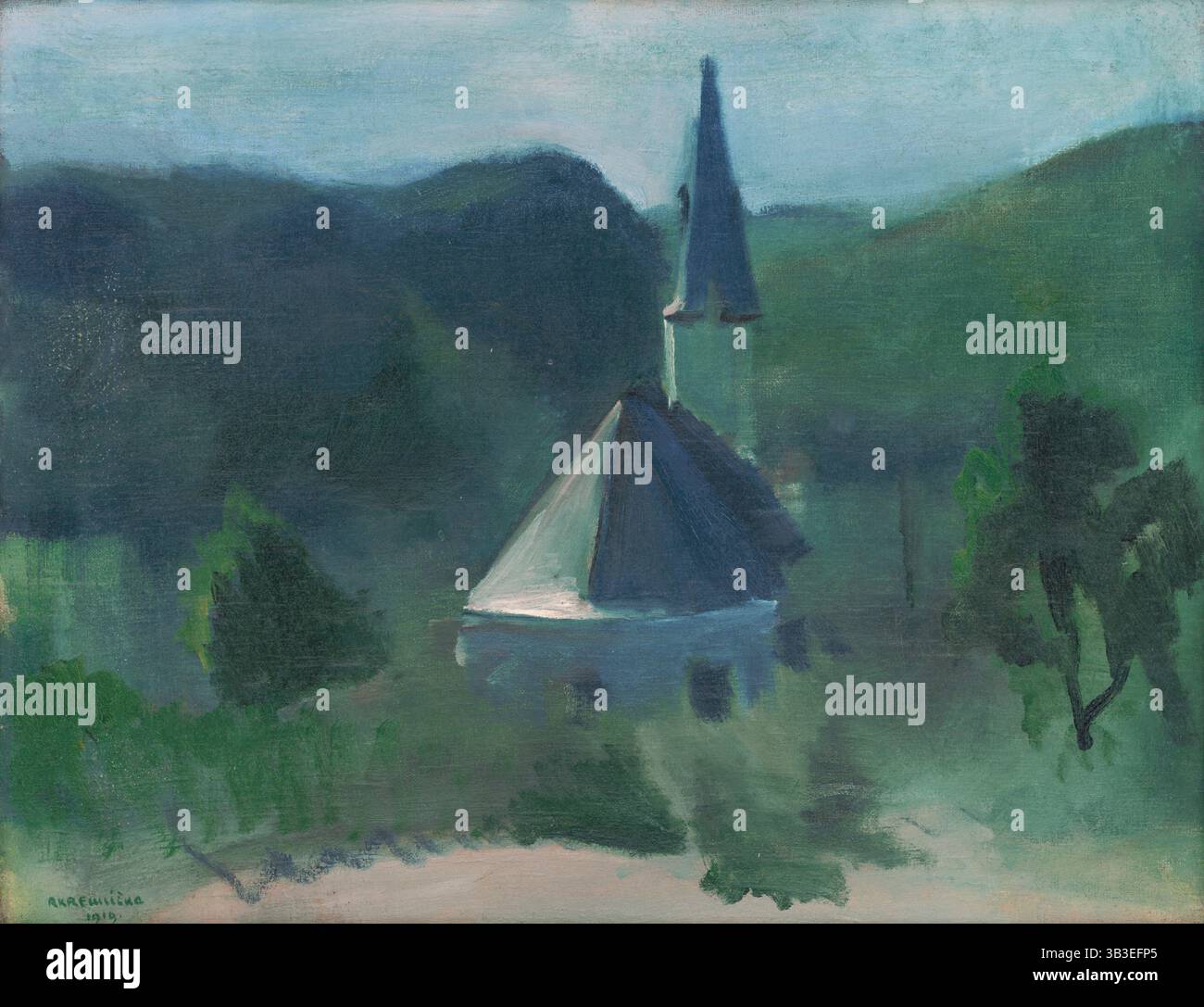 Chiesa vicino a Jasov, 1919. Foto Stock