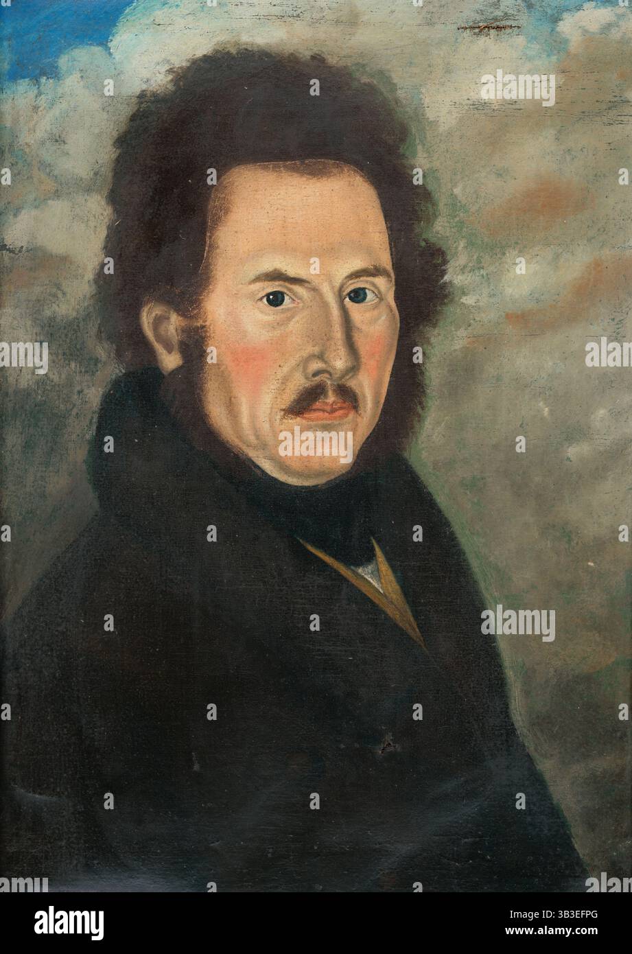 Ritratto di un uomo con baffi, c1850. Foto Stock