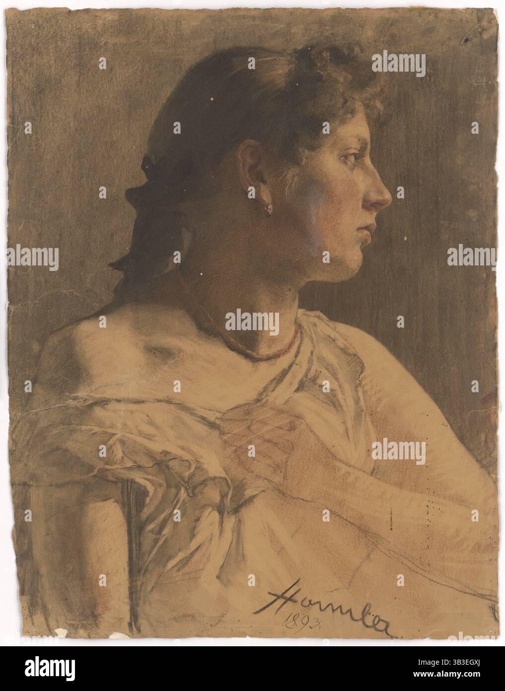 Ritratto di una donna, 1893 anni. Foto Stock