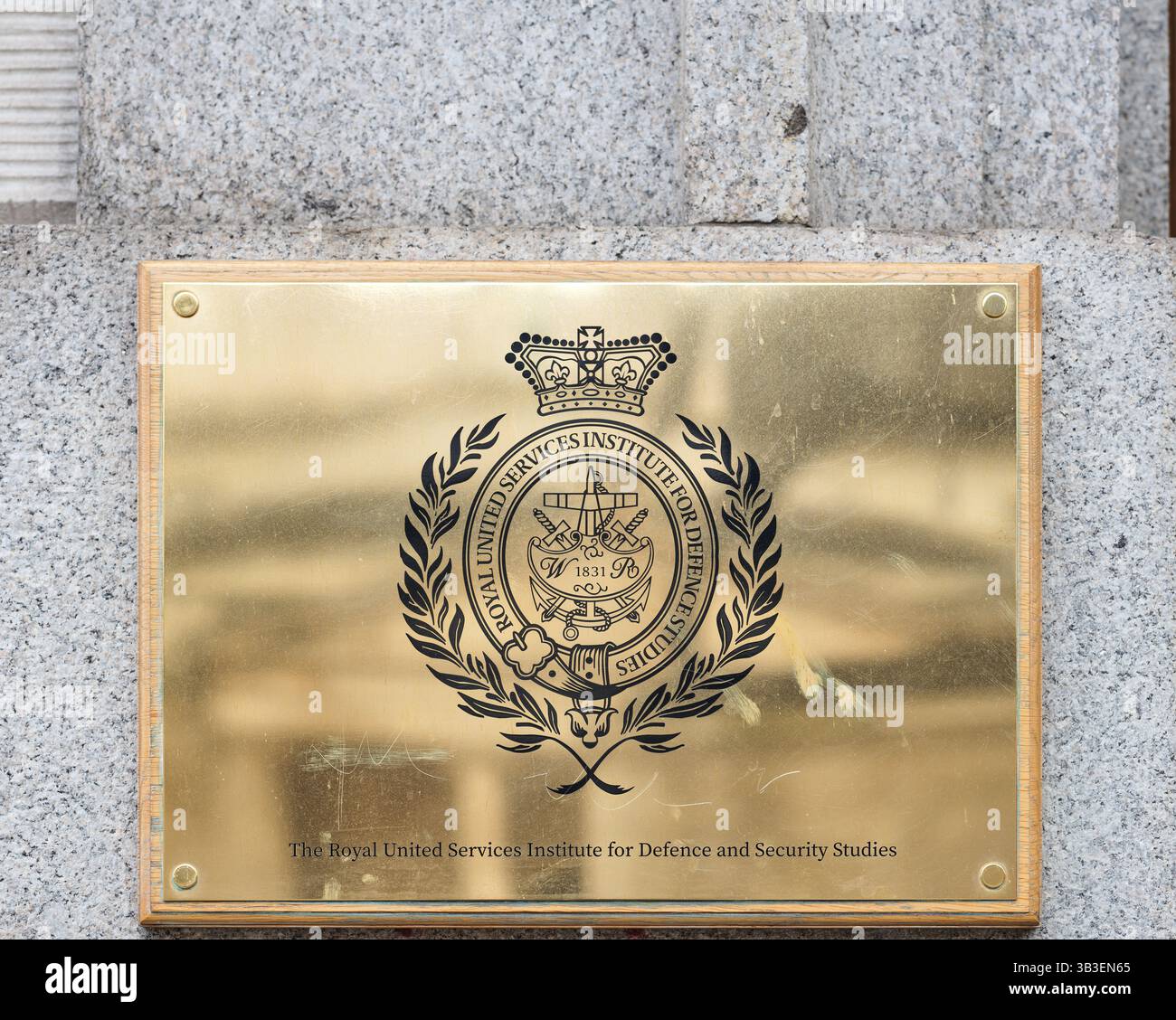 Royal United Services Institute for Defence and Security Studies, Sixty One Whitehall, Westminster, Londra, Inghilterra. Foto Stock