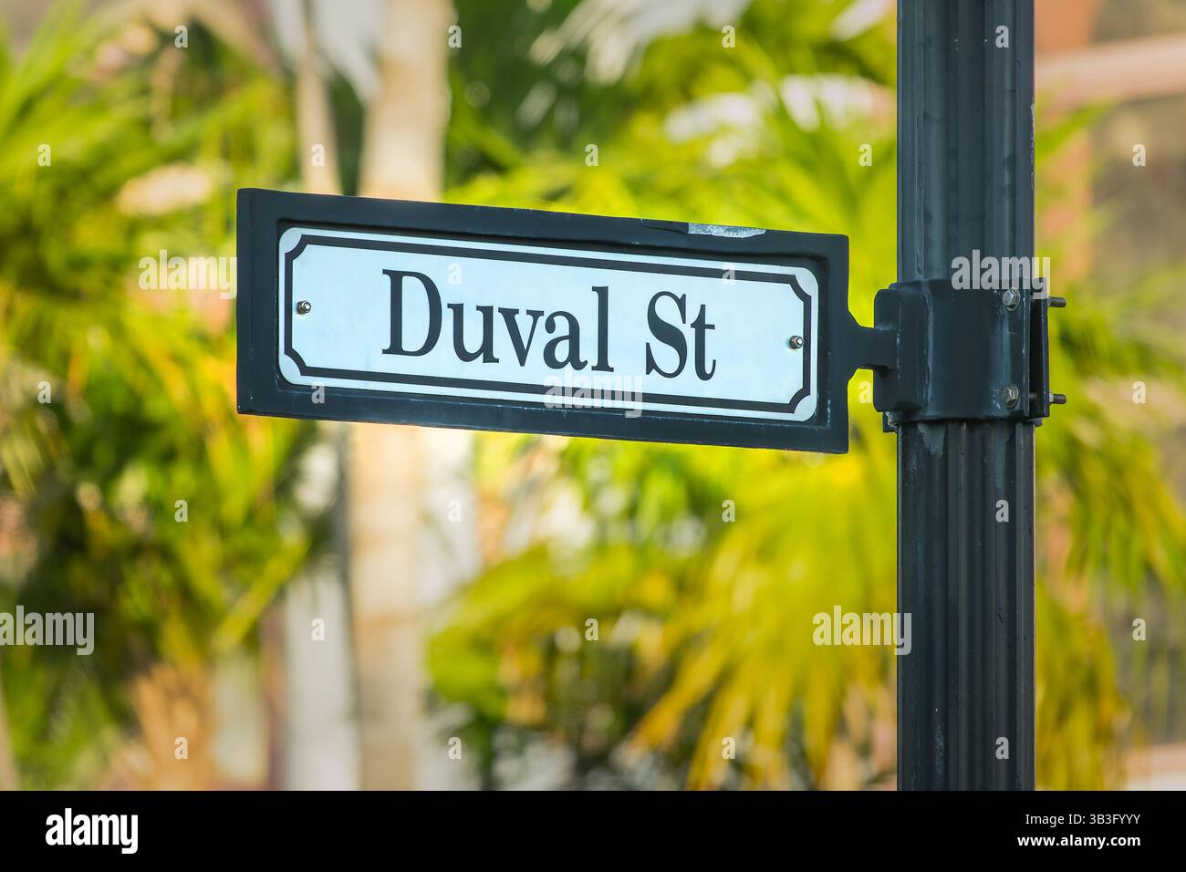 Segnale di Duval Street a Key West, Florida Foto Stock