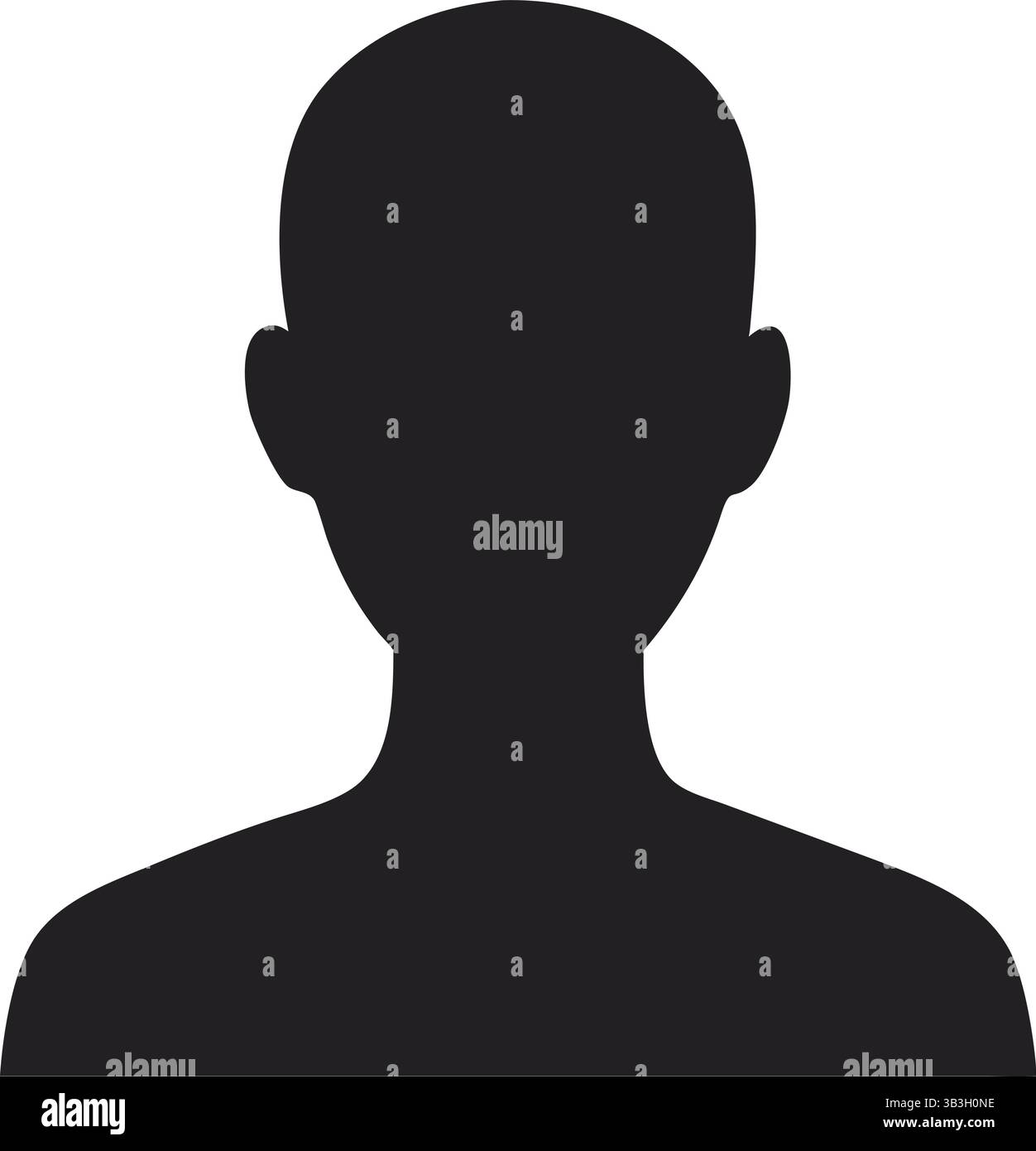 Silhouette Clean Head di Bald Man | semplice | profilo | moderno Illustrazione Vettoriale