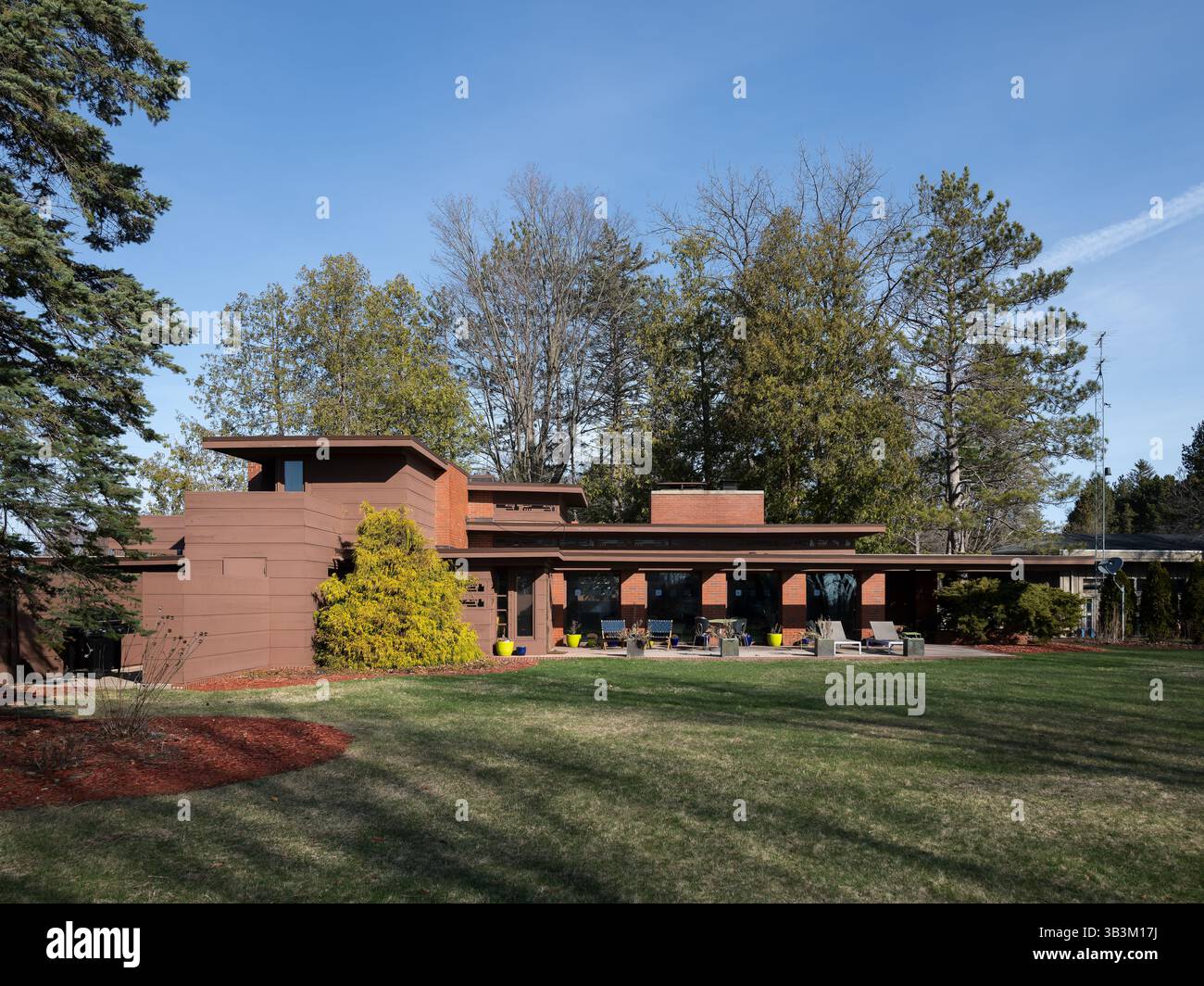 Schwartz House / Still Bend, ubicazione: Two Rivers WI, architetto: Frank Lloyd Wright Foto Stock