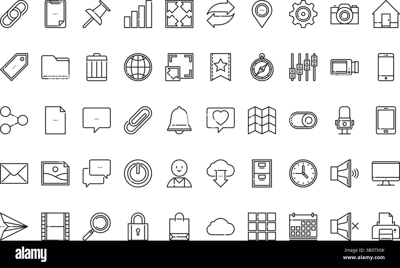 Icone essenziali icona vettoriale semplice. Immagine modello di disegno simbolo per elemento UI mobile Web. Illustrazione Vettoriale