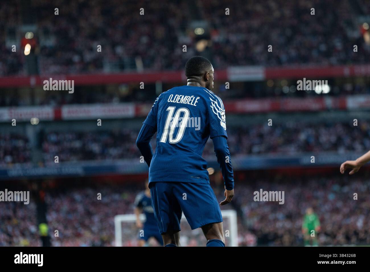 LONDRA, INGHILTERRA - APRILE 29: Ousmane Dembele durante la semifinale di UEFA Champions League 2024/25, partita di prima gamba tra Arsenal e Paris Saint-Germain all'Arsenal Emirate Stadium il 29 aprile 2025 a Londra, Inghilterra. (Foto di Lounis Tiar credito: Lounisphotography/Alamy Live News Foto Stock