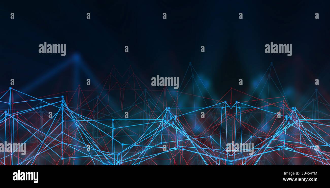 La tecnologia virtuale con filtraggio dei dati Web Art Foto Stock