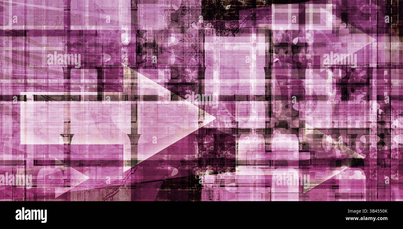 Tecnologia CMS o Content Management System Tech Foto Stock