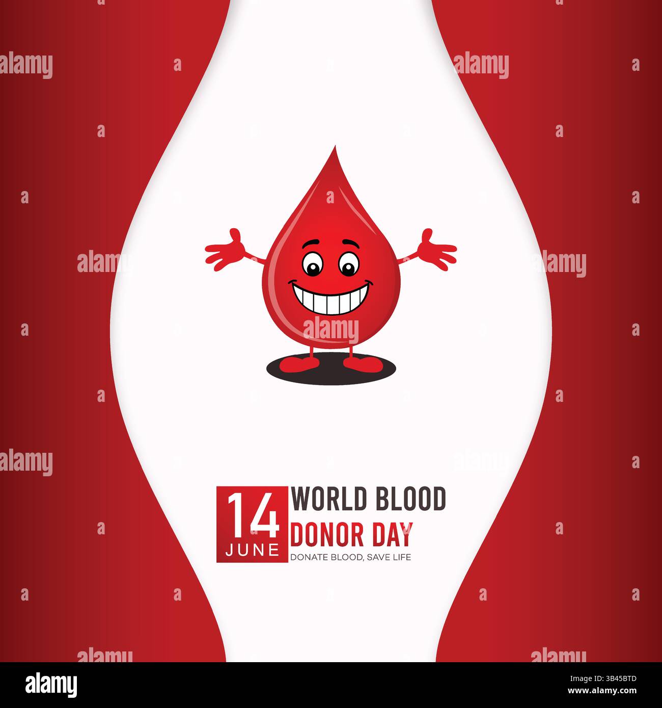 poster del giorno dei donatori di sangue nel mondo | giorno dei donatori di sangue Illustrazione Vettoriale