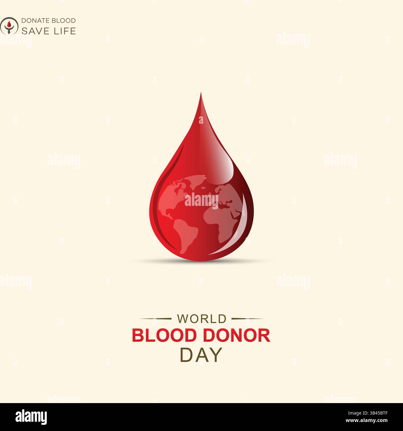 poster del giorno dei donatori di sangue nel mondo | giorno dei donatori di sangue Illustrazione Vettoriale