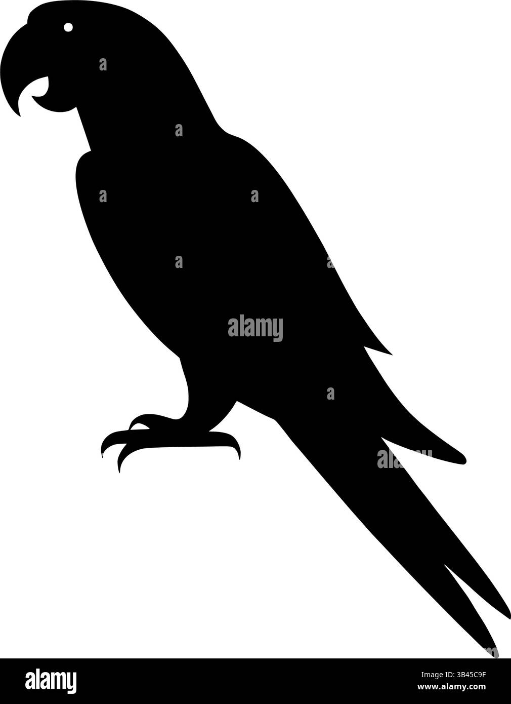 sagoma di un'illustrazione grafica vettoriale pappagallo Illustrazione Vettoriale