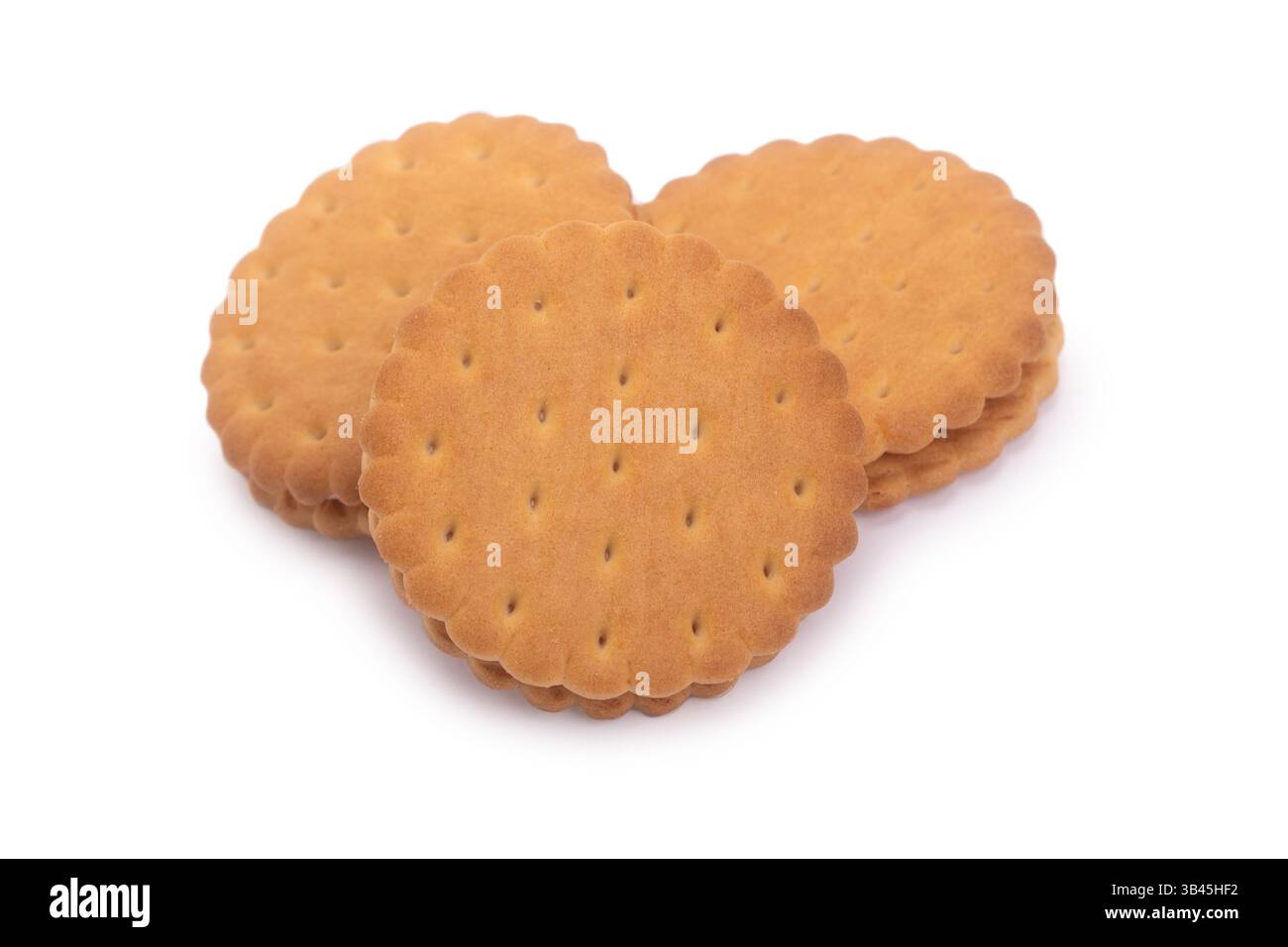 Biscotti a doppio strato con riempimento isolato dallo sfondo Foto Stock