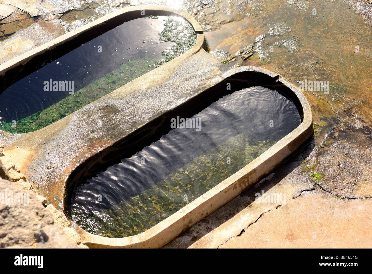 Zona termale di o Baño, banda, Ourense, Galizia, Spagna Foto Stock