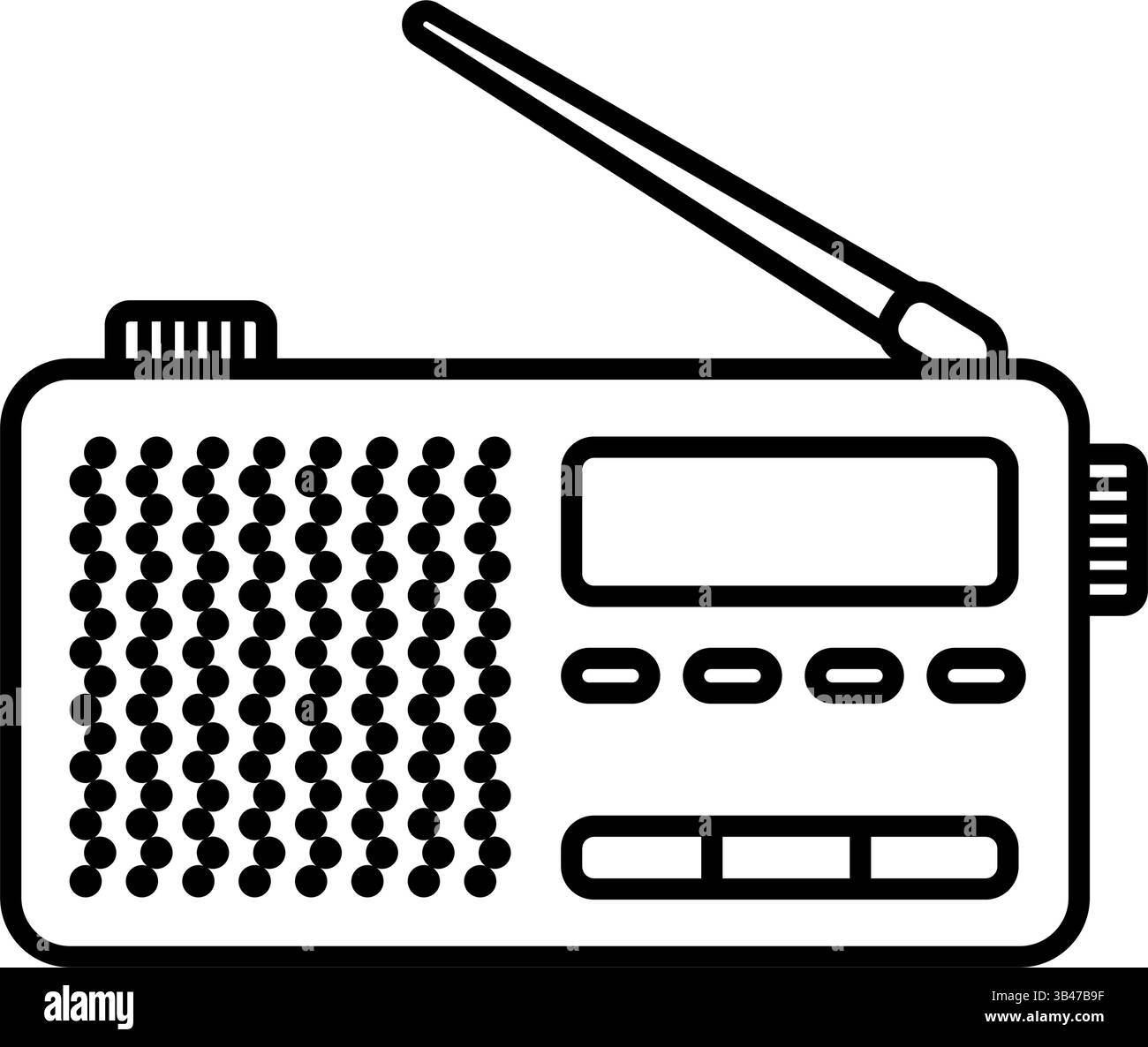 Simbolo dell'icona del ricevitore radio portatile. illustrazione vettoriale Illustrazione Vettoriale