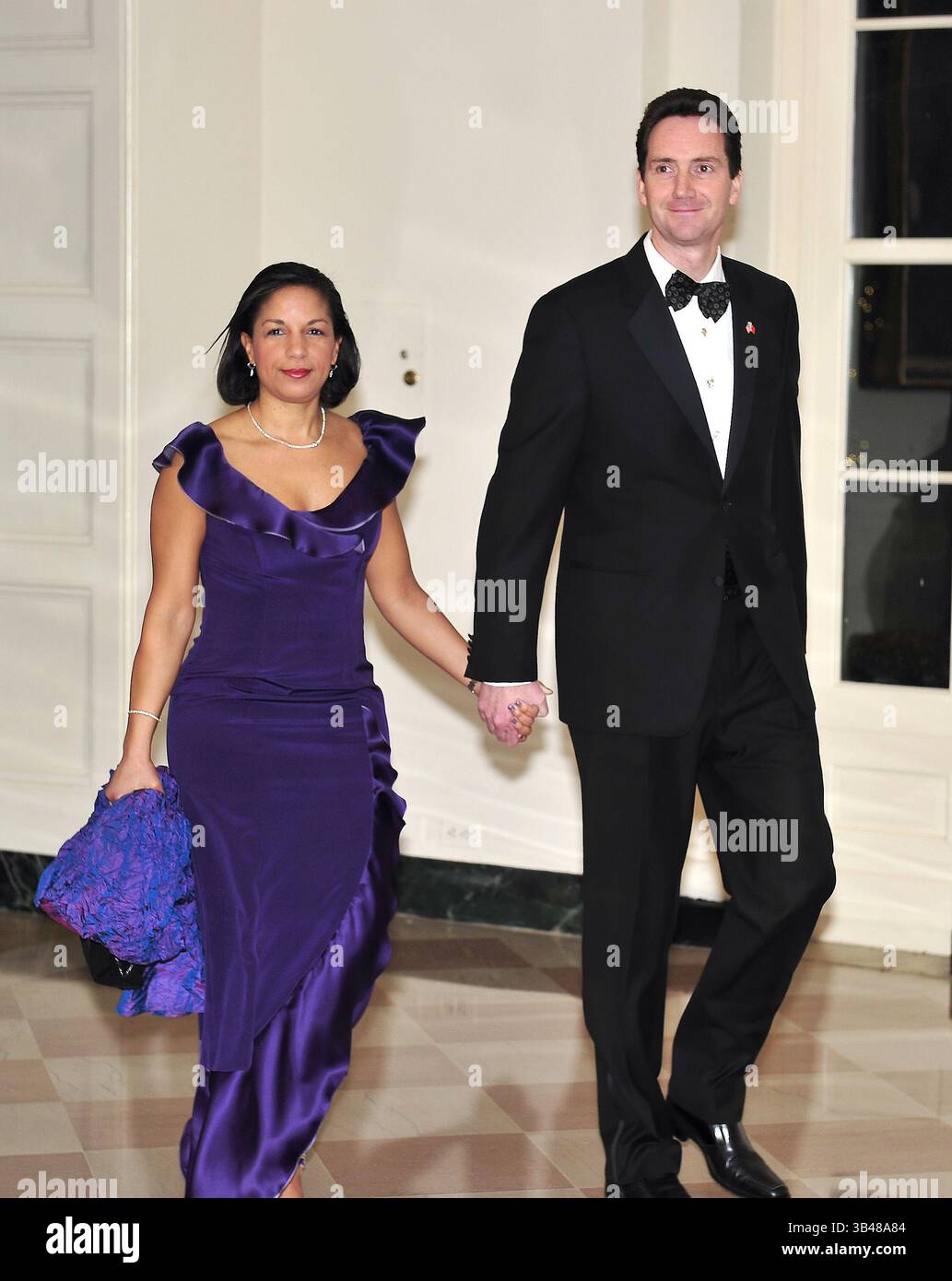 19 gennaio 2011 - l'Ambasciatrice degli Stati Uniti alle Nazioni Unite Susan Rice e Ian Cameron. Cena di stato in onore del presidente cinese Hu Jintao alla Casa Bianca di Washington, D.C, America - 19 gennaio 2011. (Immagine di credito: ©Ron Sachs/CNP tramite filo ZUMA) Foto Stock