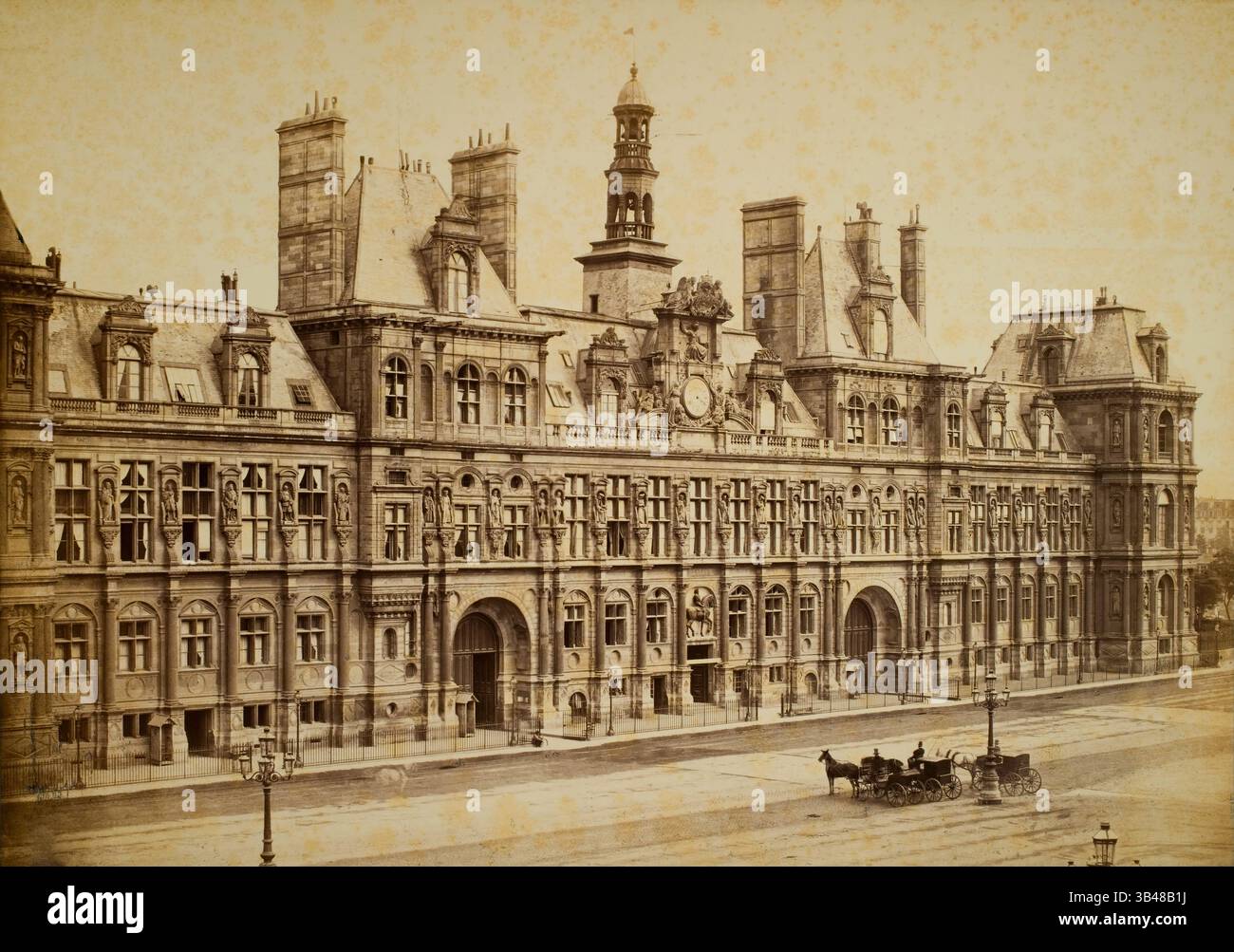 Charles Marville - Hôtel de Ville di Parigi Foto Stock
