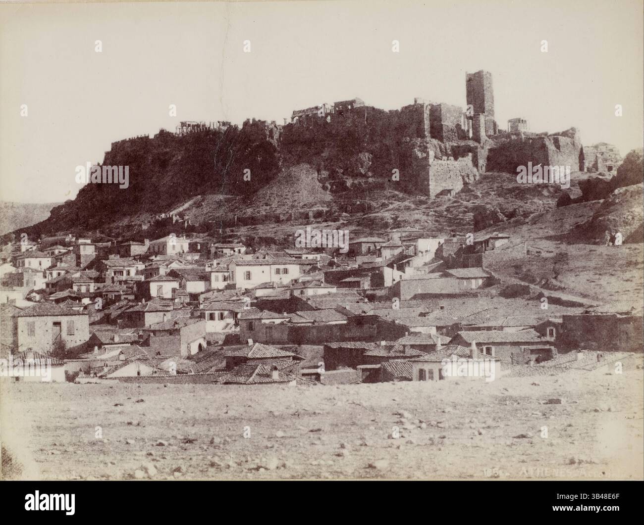 Normand Alfred Nicolas - il lato nord-ovest dell'Acropoli e la zona circostante Foto Stock