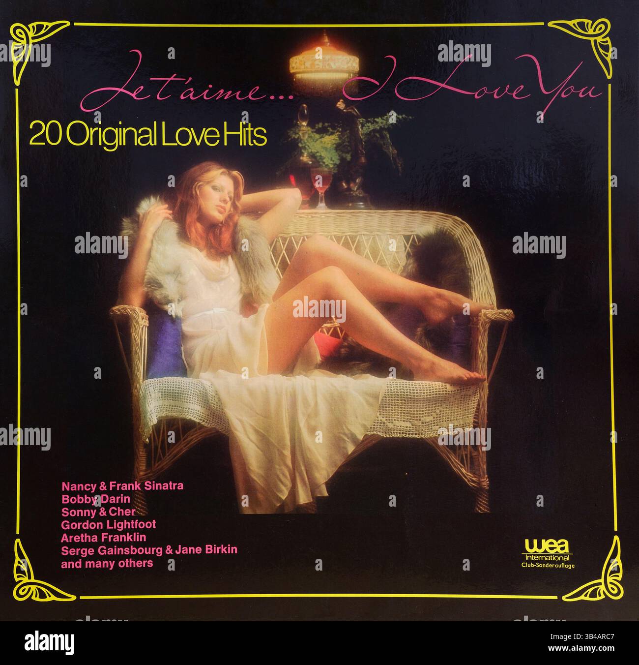 Copertina in vinile vintage, Je Taime, i Love You, 20 Original Hits Foto Stock