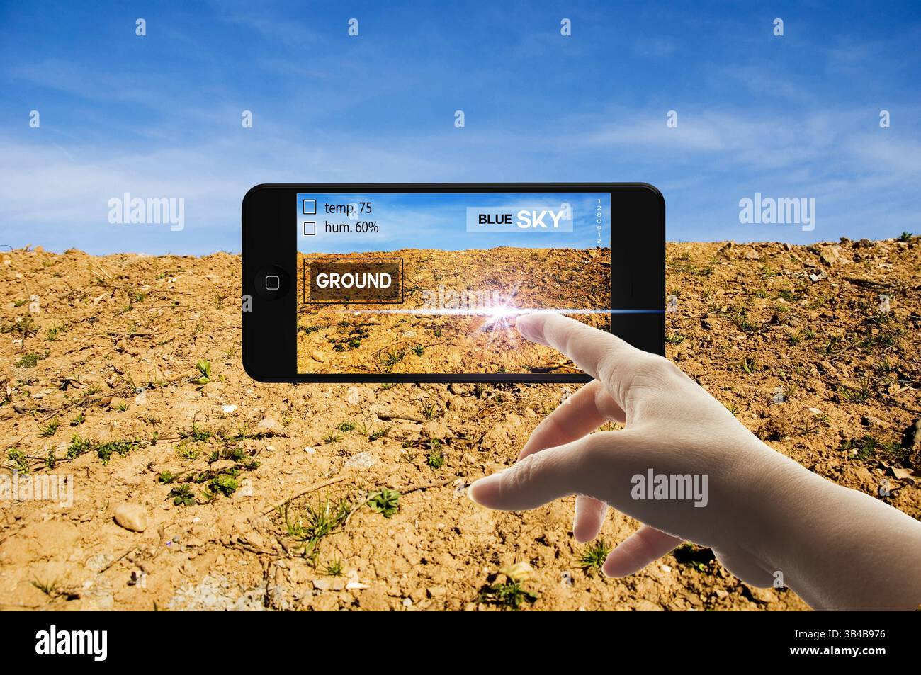 concetto di realtà aumentata Foto Stock