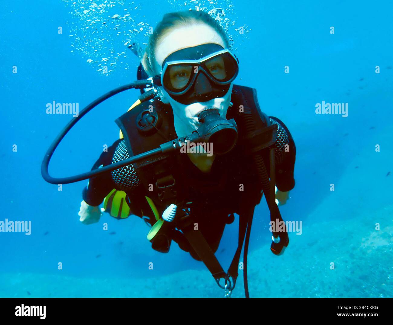 Immergiti nell'affascinante esplorazione della vibrante vita oceanica Foto Stock
