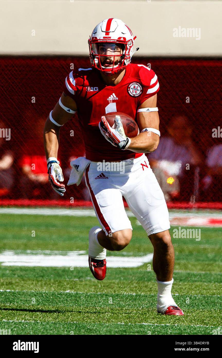 26 settembre 2015 - Lincoln, Nebraska. Stati Uniti - il wide receiver dei Nebraska Cornhuskers Jordan Westerkamp n. 1 in azione durante una partita di football della NCAA Division 1 tra i Southern Mississippi Golden Eagles e i Nebraska Cornhuskers al Memorial Stadium di Lincoln, Nebraska ha vinto 36-28.presenze: 89.899.Michael Spomer/Cal Sport Media.(immagine di credito: © Michael Spomer/CSM via ZUMA Wire) Foto Stock