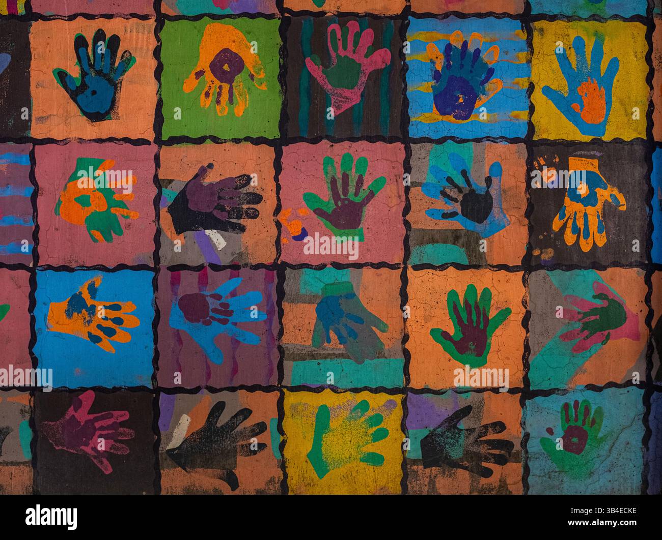 Arte di strada in Albuquerque, Nuovo Messico Foto Stock