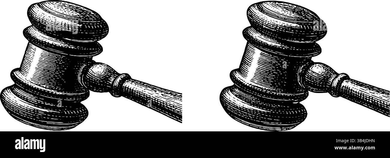 Set illustrativo inciso di ghiacciai per il pubblico difensore per design e decorazioni legali. Illustrazione Vettoriale