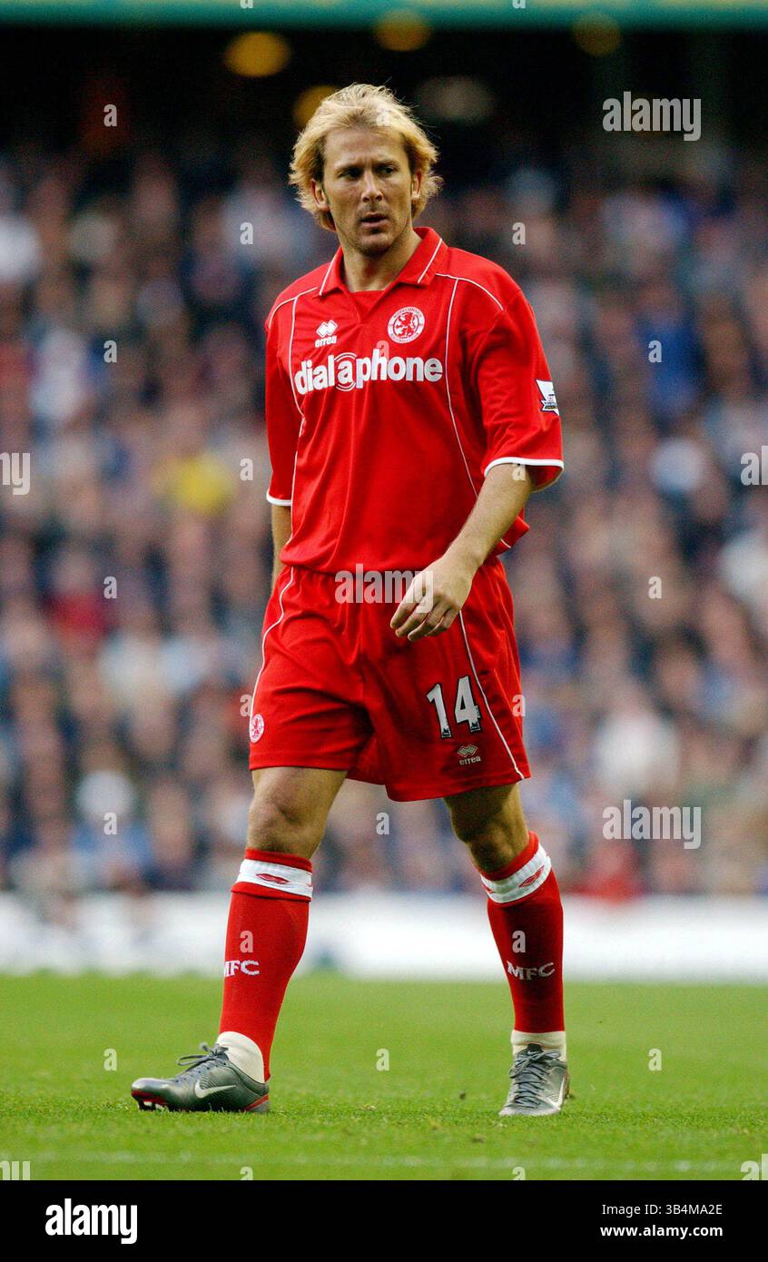 26 ottobre 2003 - Londra, Gran Bretagna - 053067.Gaizka Mendieta.Tottenham Hotspur V Middlesborough (Punteggio 0-0).at Stamford Bridge, Londra....A13819(Credit Image: © Globe Photos/ZUMAPRESS.com) Foto Stock