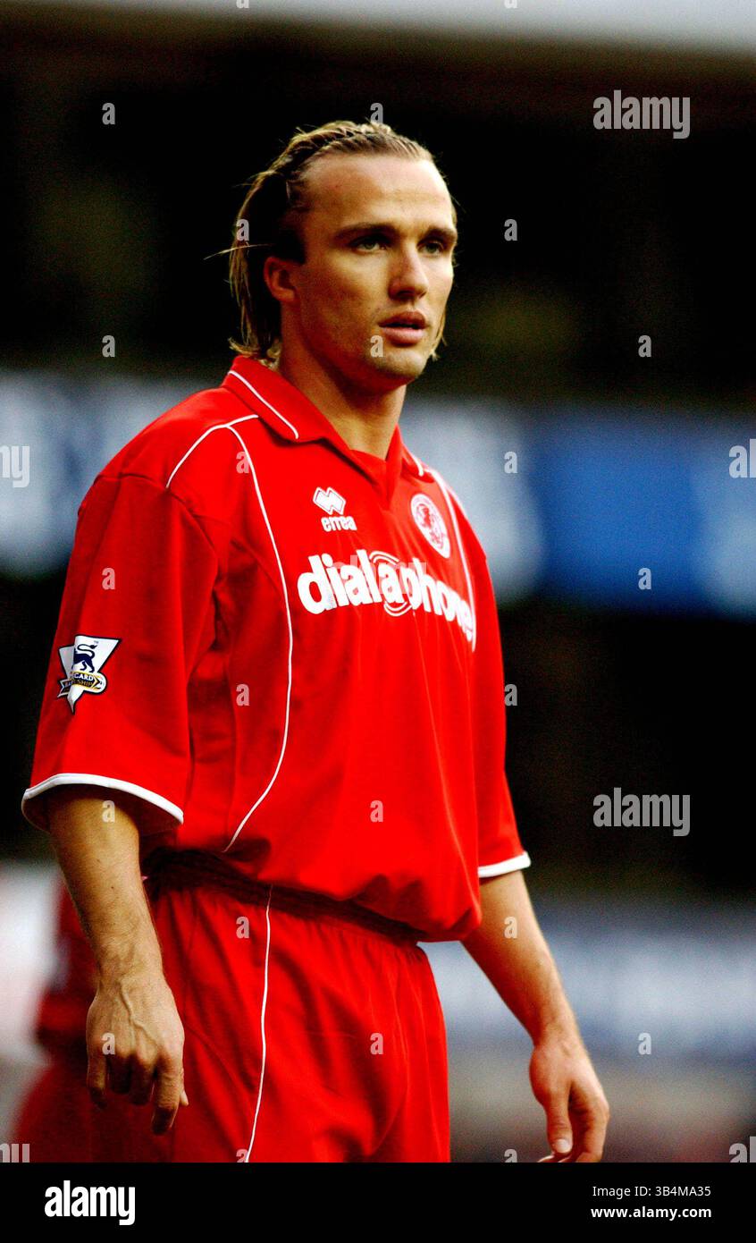 26 ottobre 2003 - Londra, Gran Bretagna - 053067.Boudewijn Zenden.Tottenham Hotspur V Middlesborough (Punteggio 0-0).at Stamford Bridge, Londra....A13819(Credit Image: © Globe Photos/ZUMAPRESS.com) Foto Stock