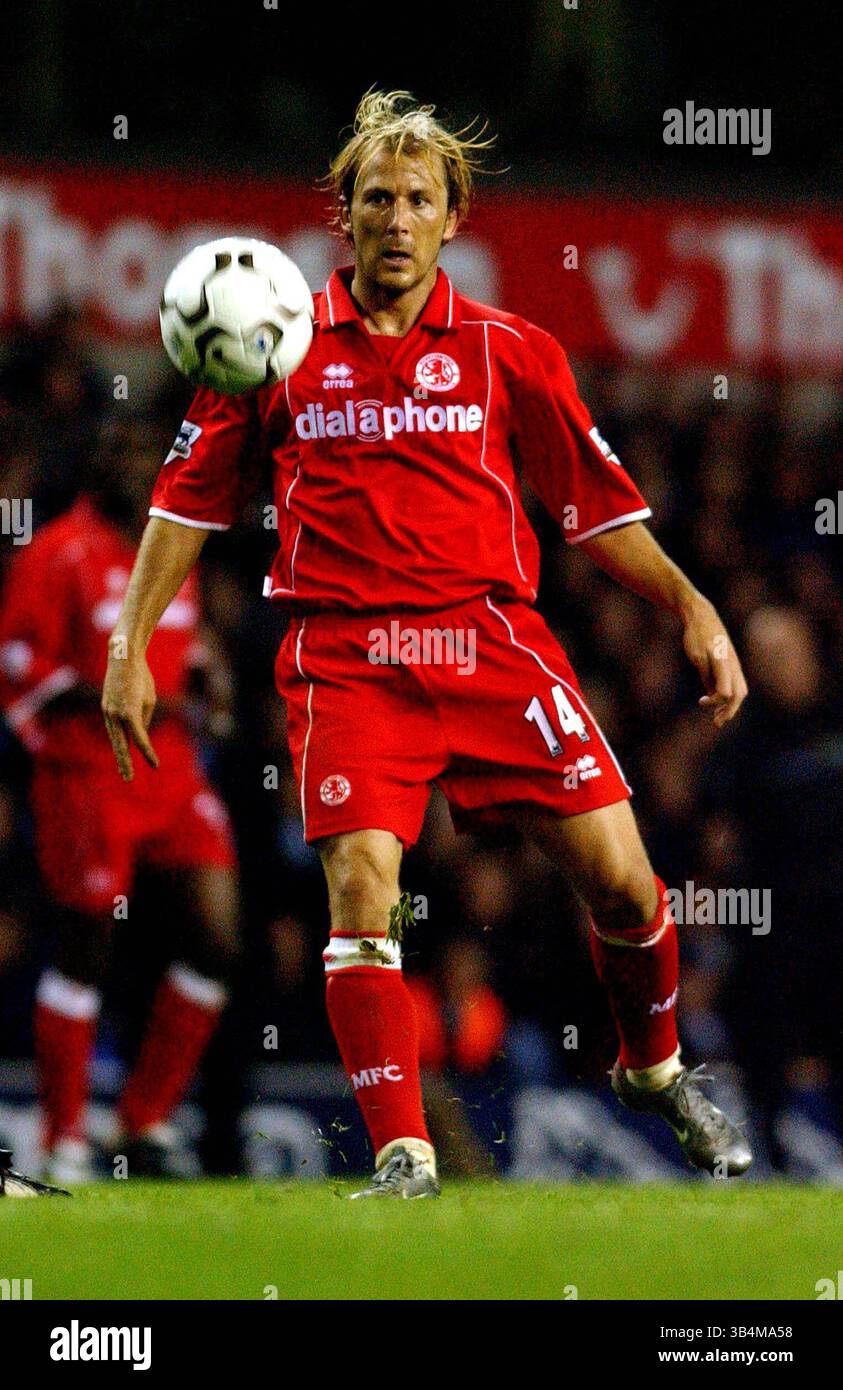 26 ottobre 2003 - Londra, Gran Bretagna - 053067.Gaizka Mendieta.Tottenham Hotspur V Middlesborough (Punteggio 0-0).at Stamford Bridge, Londra....A13819(Credit Image: © Globe Photos/ZUMAPRESS.com) Foto Stock