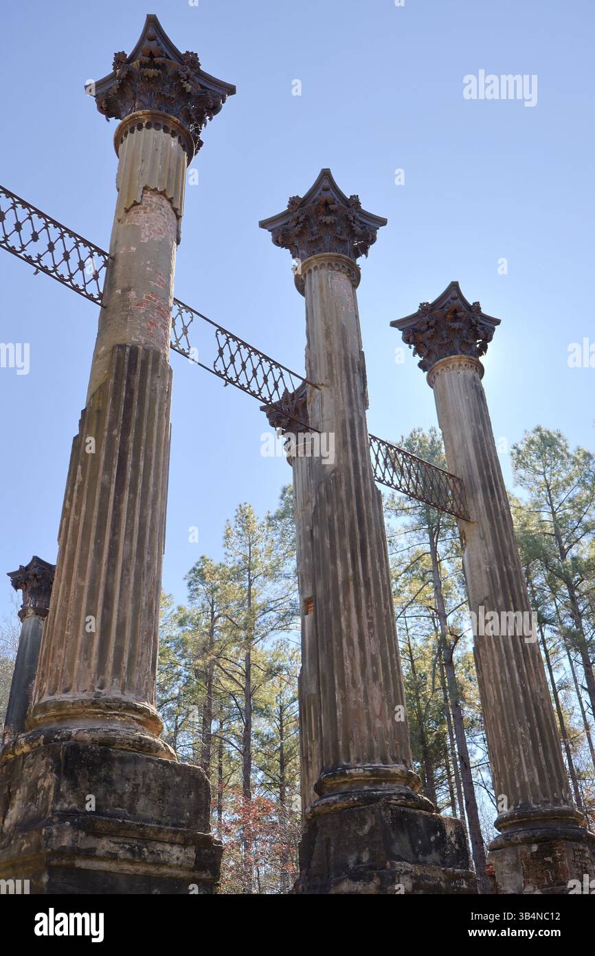 Le rovine di Windsor Mansion sono colonne corinzie Foto Stock