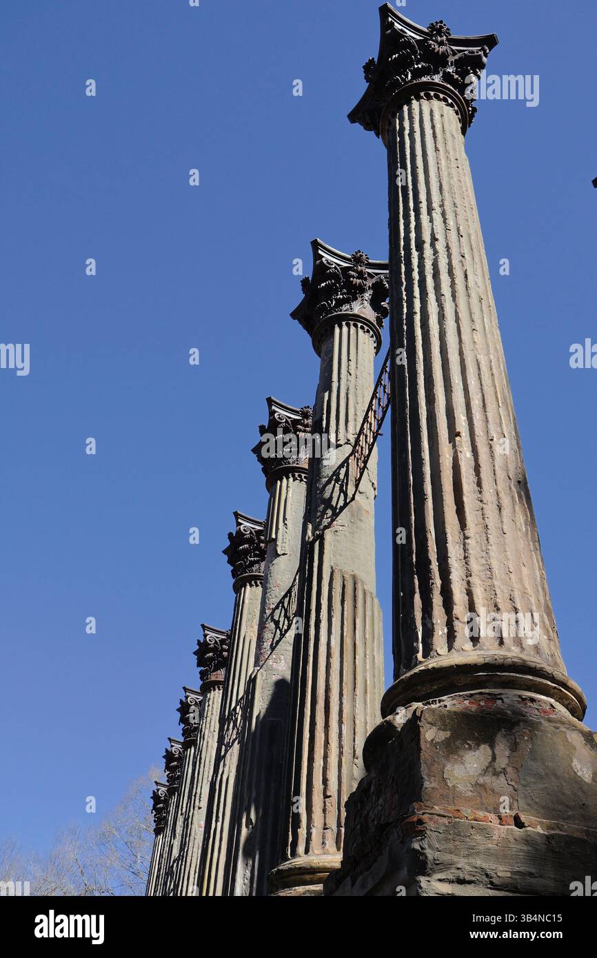 Le rovine di Windsor Mansion sono colonne corinzie Foto Stock