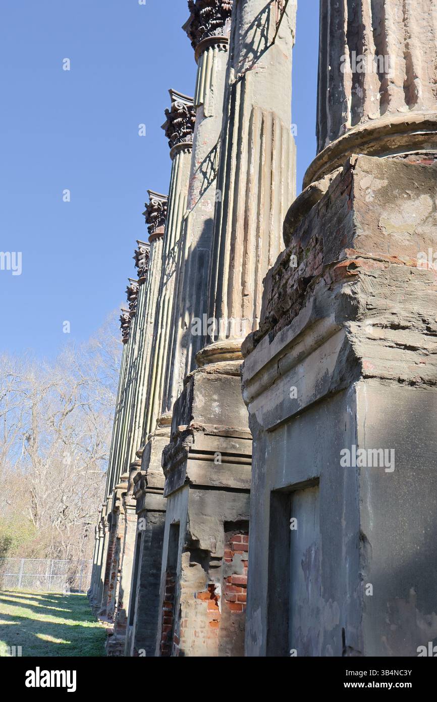 Le rovine di Windsor Mansion sono colonne corinzie Foto Stock