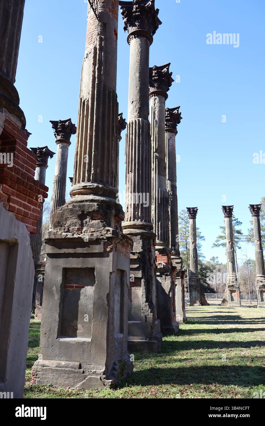 Le rovine di Windsor Mansion sono colonne corinzie Foto Stock