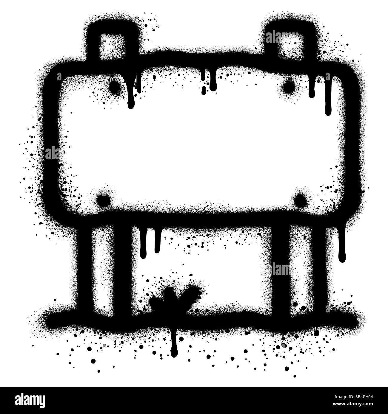 Insegna di legno su un'erba con stile graffiti. illustrazione vettoriale Illustrazione Vettoriale