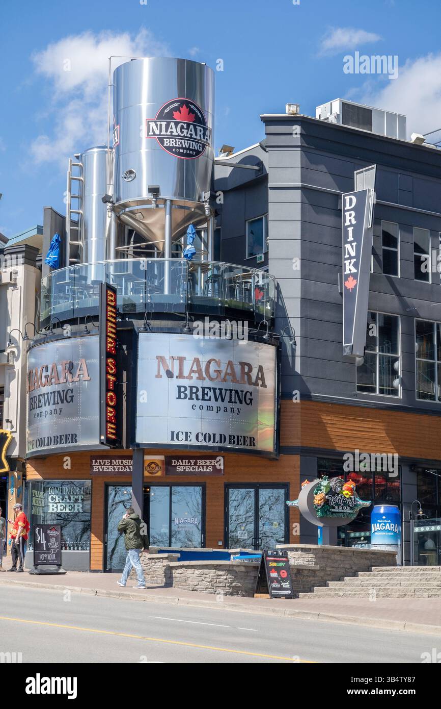 Niagara Brewing Craft Beer Company Clifton Hill Cascate del Niagara Ontario Canada Building Exterior, Craft Brewery, Stock Photo Foto Stock