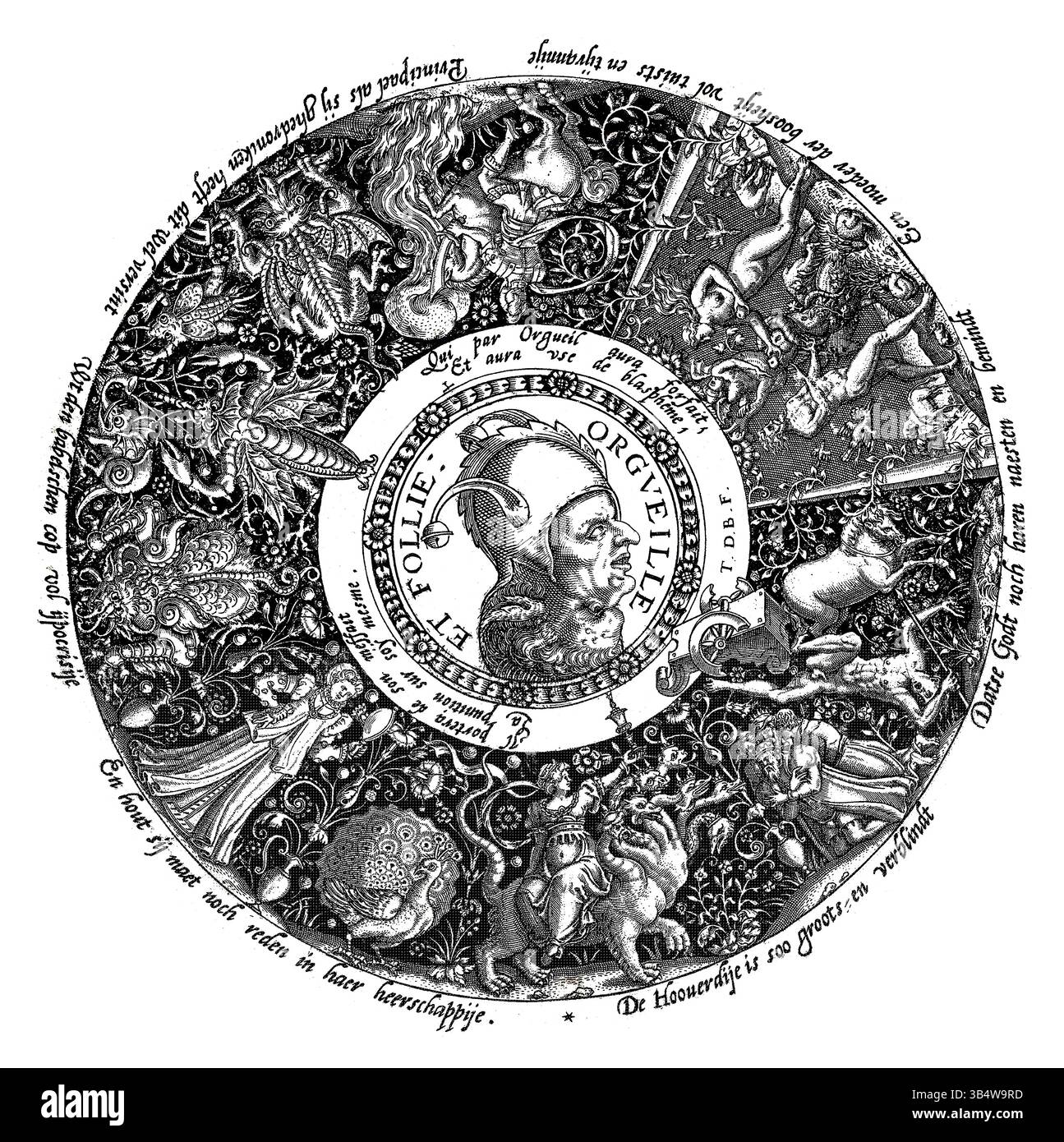 Design circolare astratto con texture e motivi intricati, perfetto per l'ispirazione artistica Foto Stock