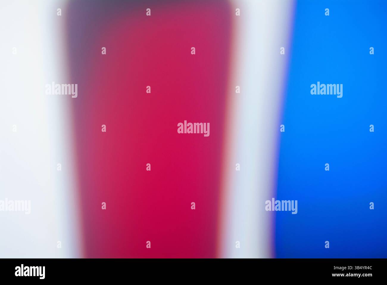 blu, rosso e bianco come colori e forme astratte Foto Stock