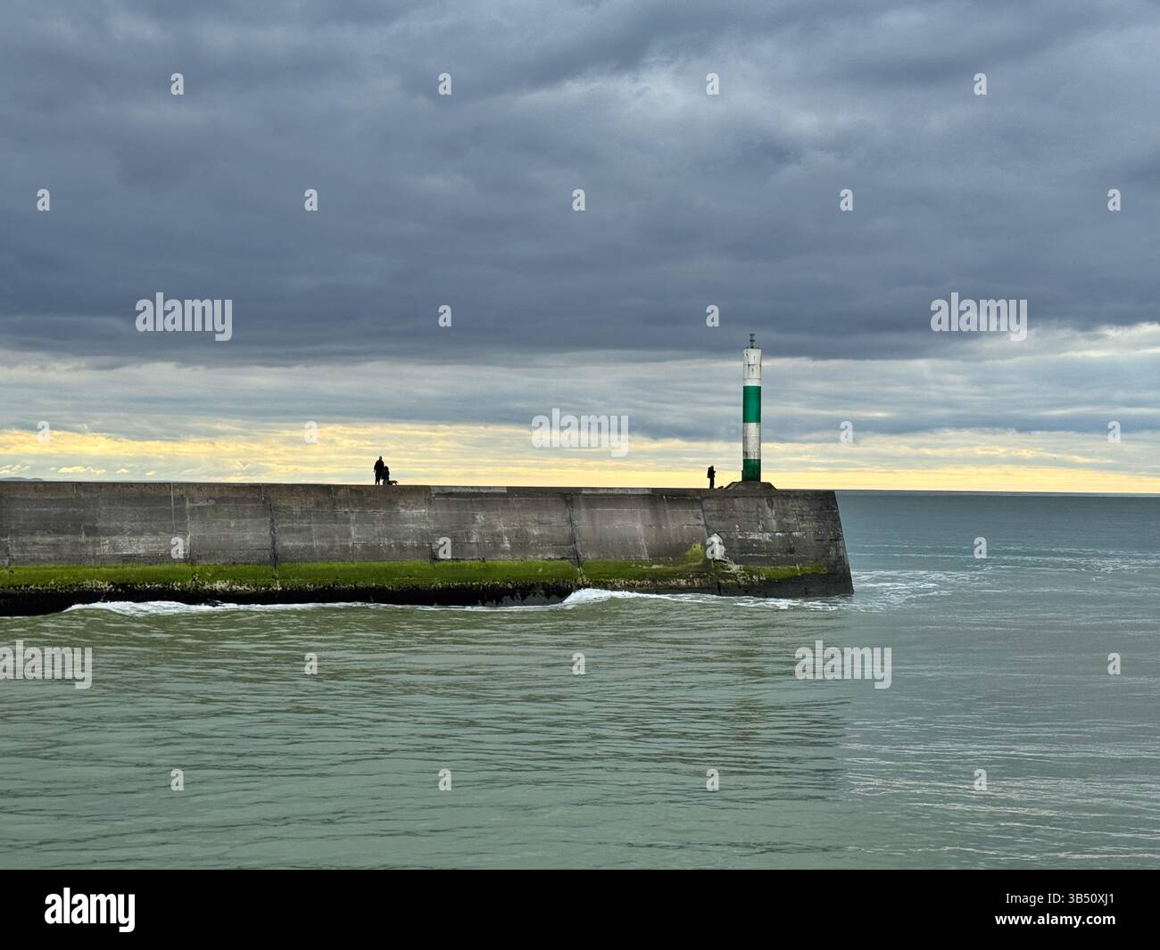 Porto alla foce dei fiumi Rheidol e Ystwyth, Aberystwyth, Ceredigion, Galles. Foto Stock