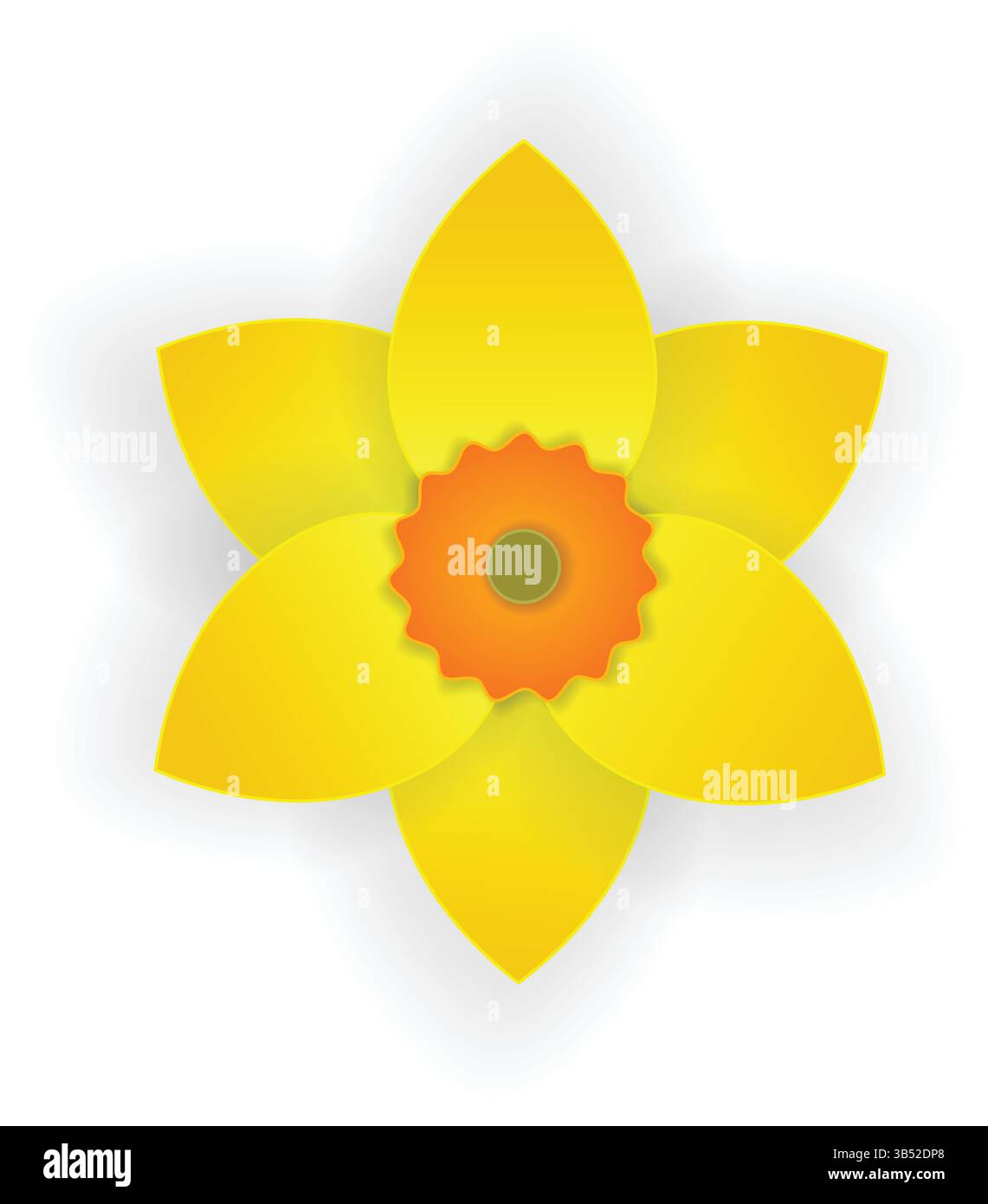 Icona vettoriale con motivo floreale in fiore a molla con taglio cartaceo Illustrazione Vettoriale