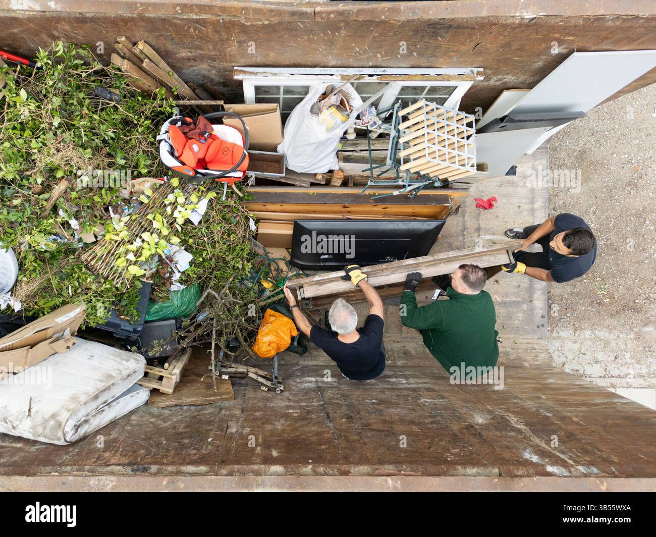 Wandsworth Council Mega Skip Days, Putney Park Lane Foto Stock