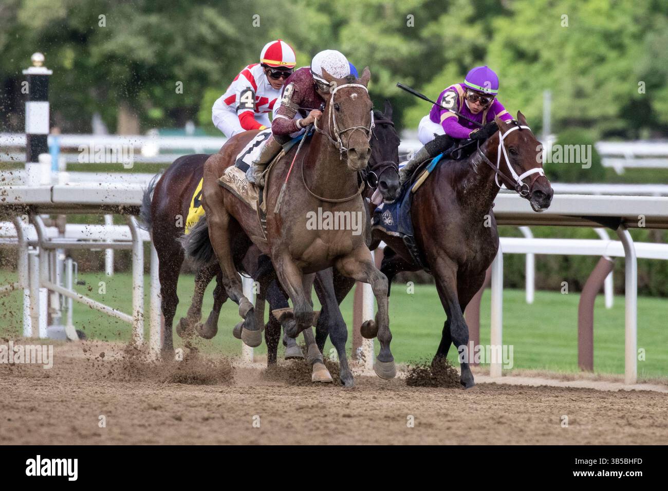 30 luglio 2022, Saratoga Springs, NY, Stati Uniti: 30 luglio, 2022: l'epicentro #2, guidato da Joel Rosarior vince la Jim Dandy Stakes Day al Saratoga Race Course di Saratoga Springs, NY. il 30 luglio 2022. Gary Johnson/Eclipse Sportswire/CSM (Credit Image: © Gary Johnson/CSM via ZUMA Press Wire) Foto Stock