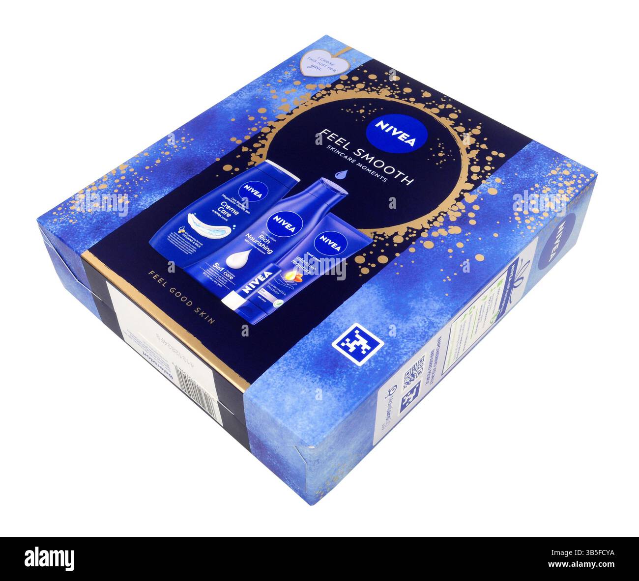 Collezione di set regalo NIVEA Feel Smooth SkinCare Moments Feel Good Skin con crema per le mani e lozione per il corpo Foto Stock