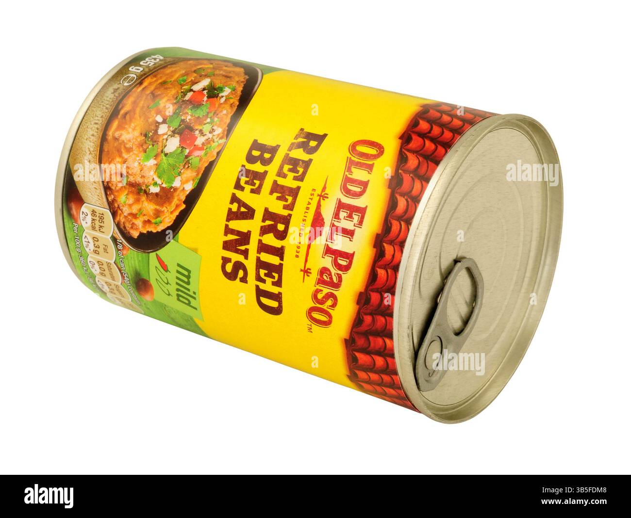 Vecchio El Paso fagioli fritti freschi in lattina da 435 g. Foto Stock