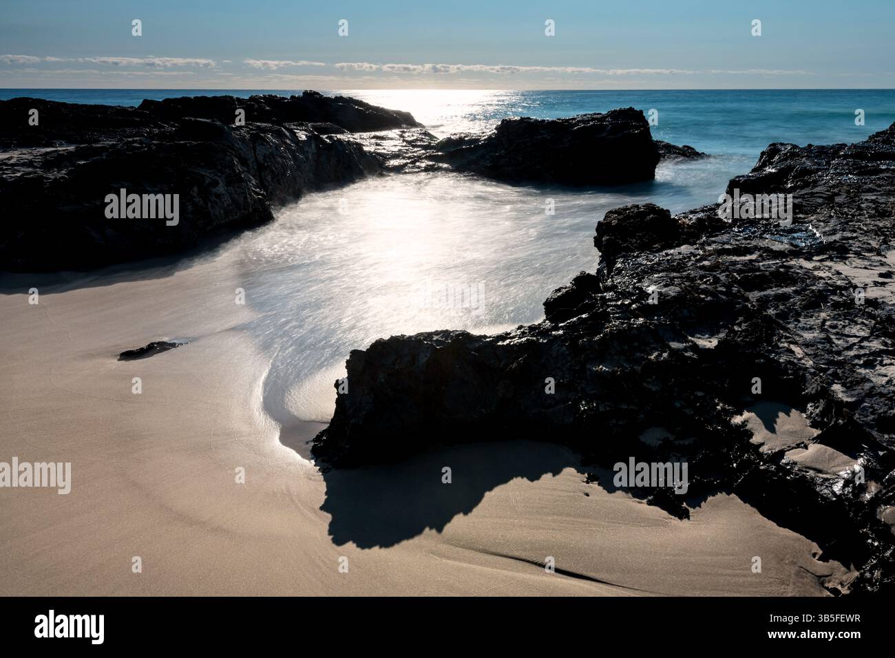 Currumbin Beach sulla Gold Coast del Queensland. Foto Stock