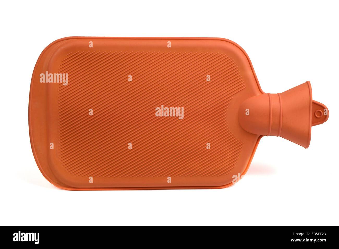 Cuscinetto riscaldante in gomma arancione. Cuscinetto riscaldante in gomma arancione isolato su sfondo bianco. Primo piano estremo. Foto ad alta risoluzione. Profondità di campo completa. Foto Stock