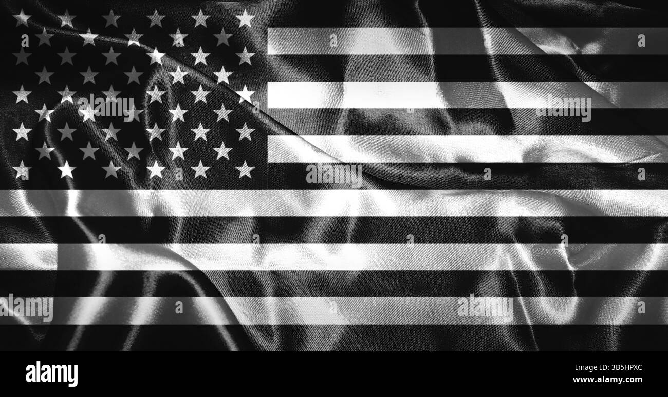 Stati Uniti d'America bandiera con Eagle Stemma 3D illustrazione Foto Stock