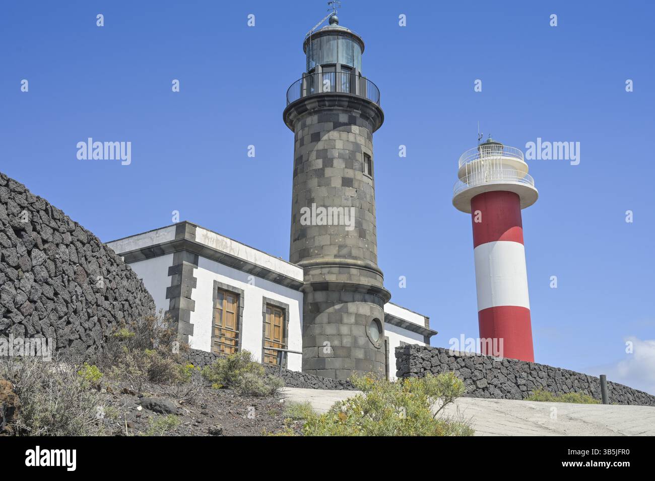 Faro di Fuencaliente, la Palma, Spagna, Europa Foto Stock