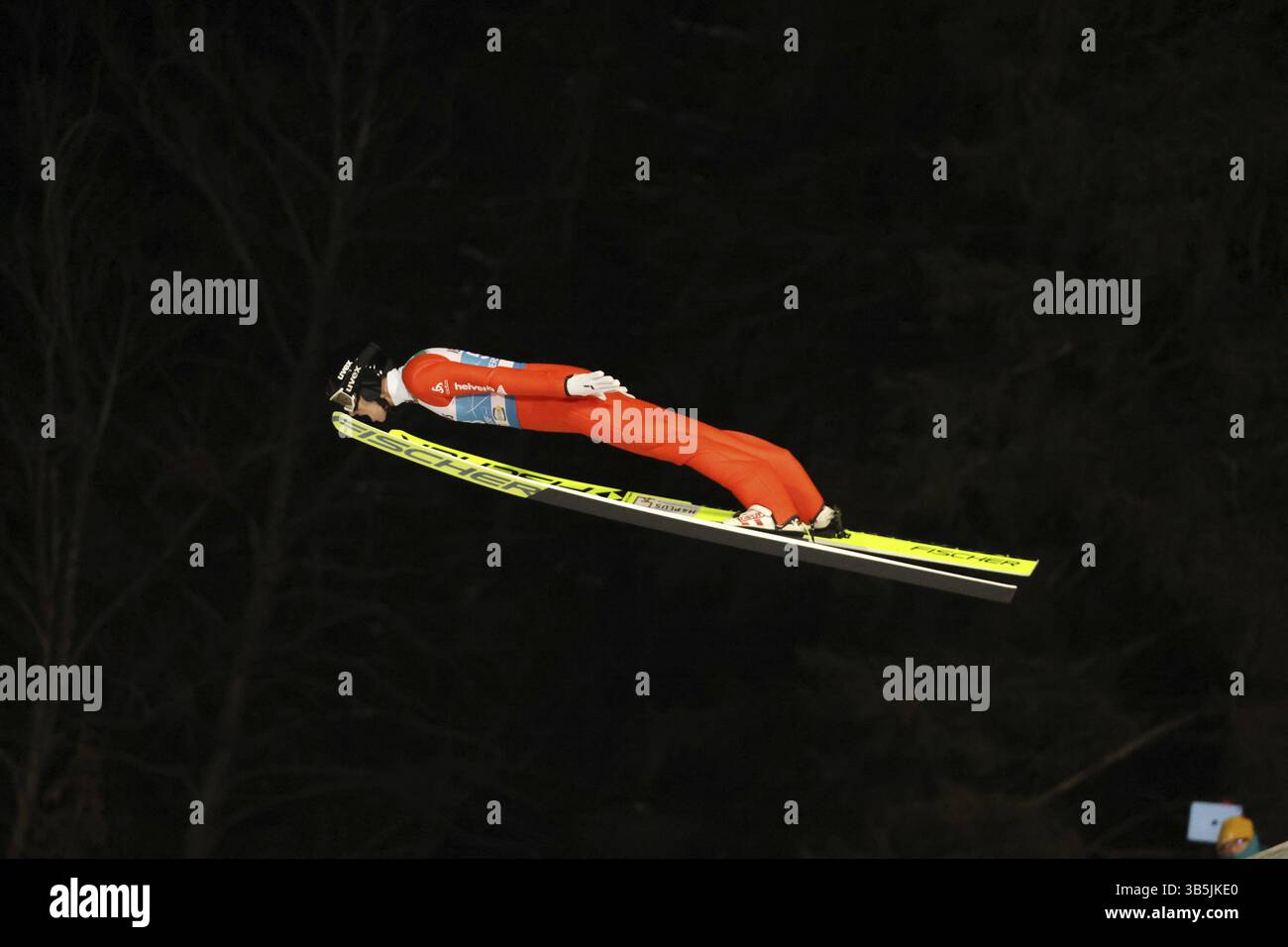 Gregor Deschwanden (Svizzera/sui) alla qualificazione per l'apertura del 73° Torneo Four Hills di Oberstdorf, Oberstdo Foto Stock