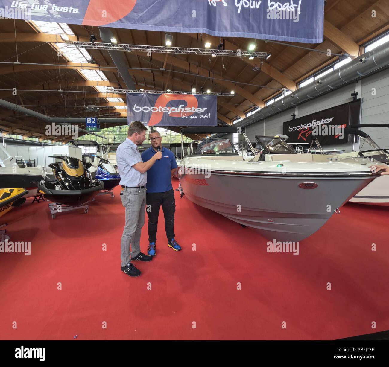 La fiera Interboot 2024 di Friedrichshafen apre le porte il 25 settembre 2024. Durante il tour stampa e la presentazione della fiera in Foto Stock